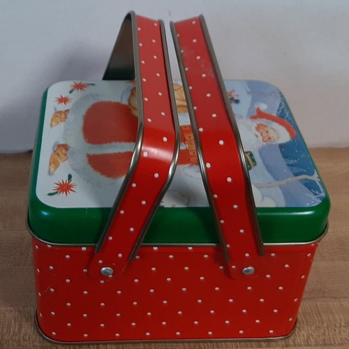 Cesto latta babbo natale - cesto,